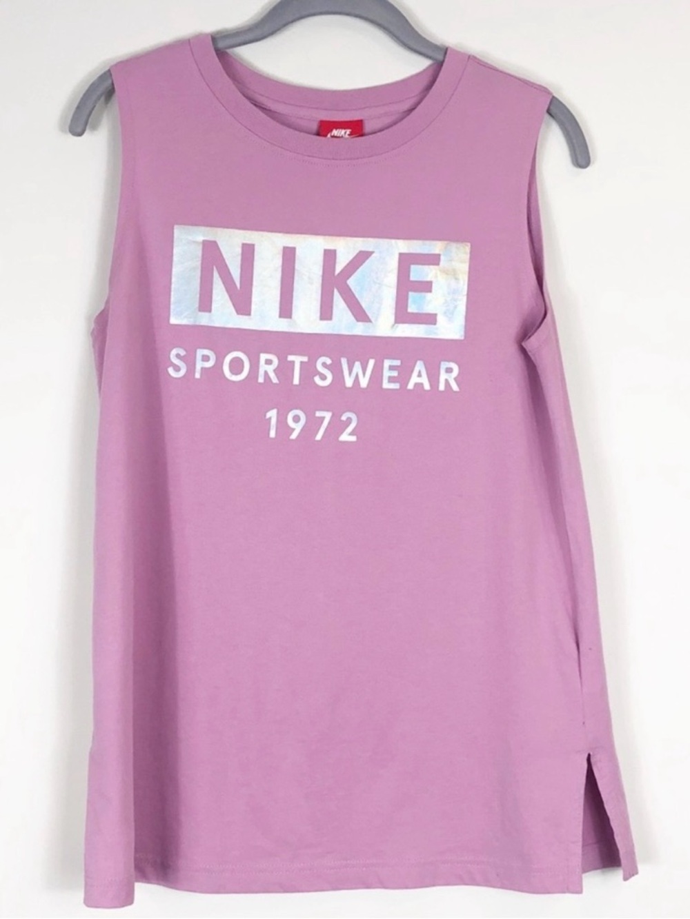 Nike Lavender Crewneck Tee with Red Logo Tag